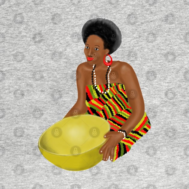 African Kente Girl by Merchweaver